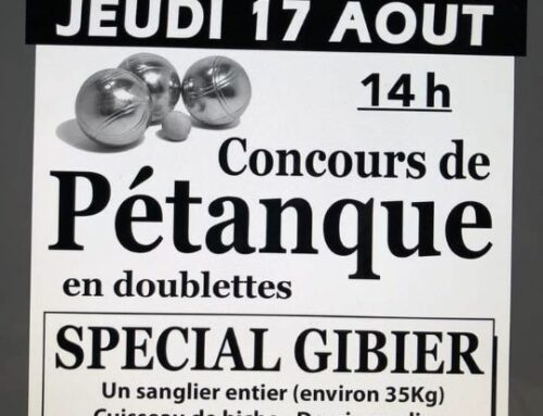 Concours de pétanque à Coly